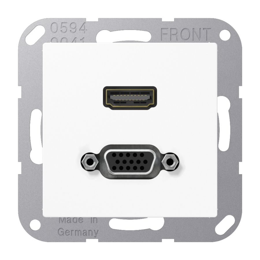 Afdekking AS500 alpin wit voor HDMI/VGA