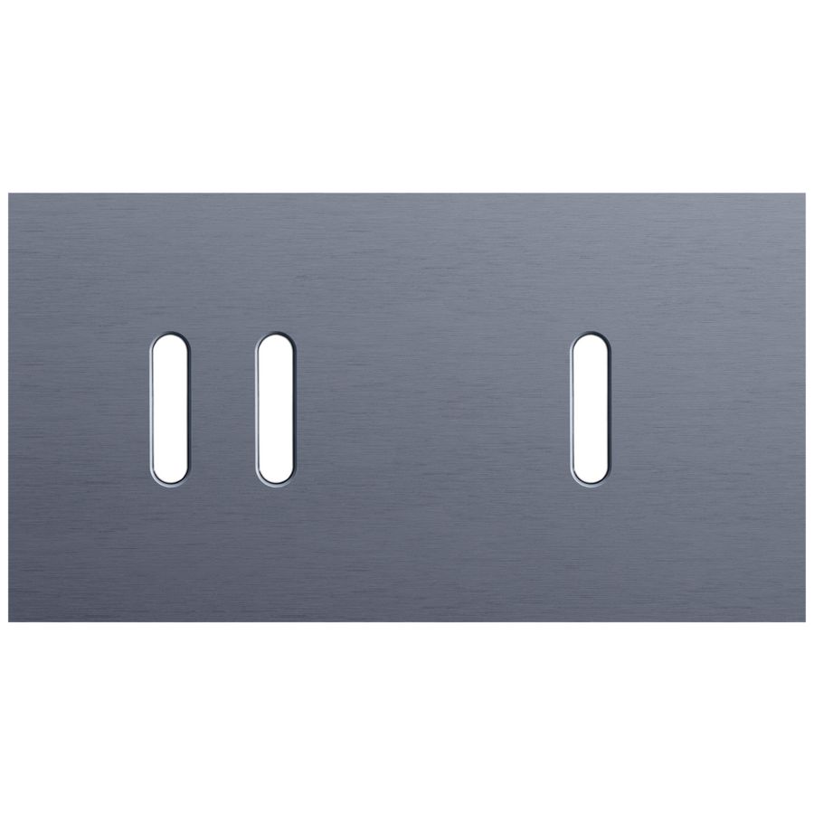 Tweevoudige afdekpl. horizontaal 71mm centerafstand een twee