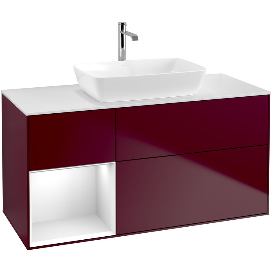 Wastafelonderkast Finion 1200x603x501mm Peony Matt Lacquer G821GFHB