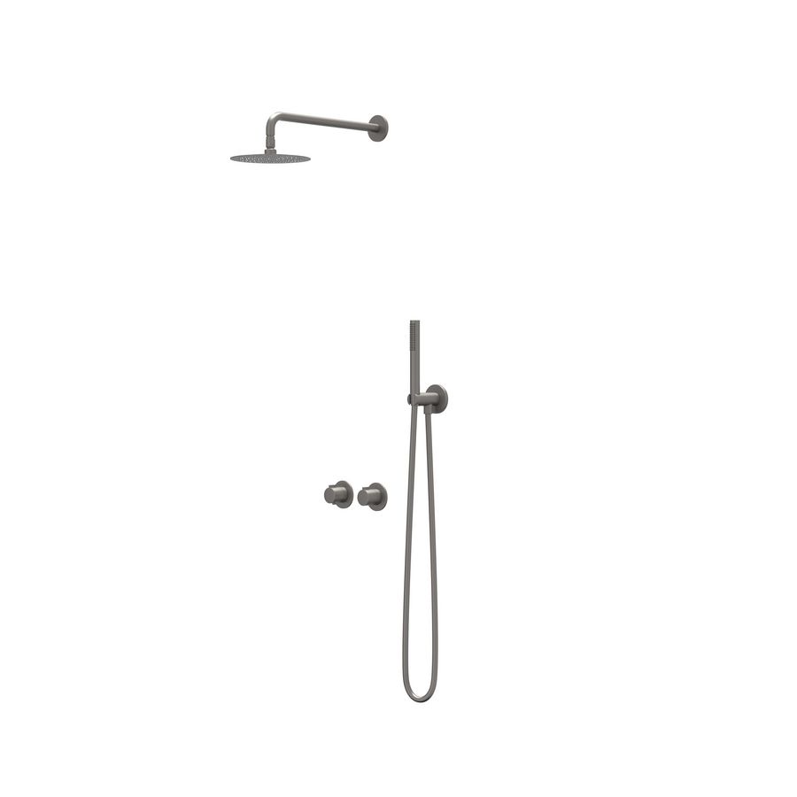 Regendoucheset inbouw PACT geborsteld metal black PVD CSP3GMAFAA