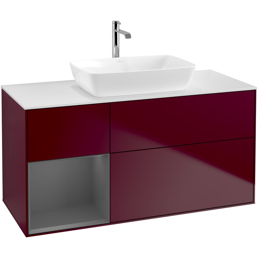 Wastafelonderkast Finion 1200x603x501mm Peony Matt Lacquer G821GKHB