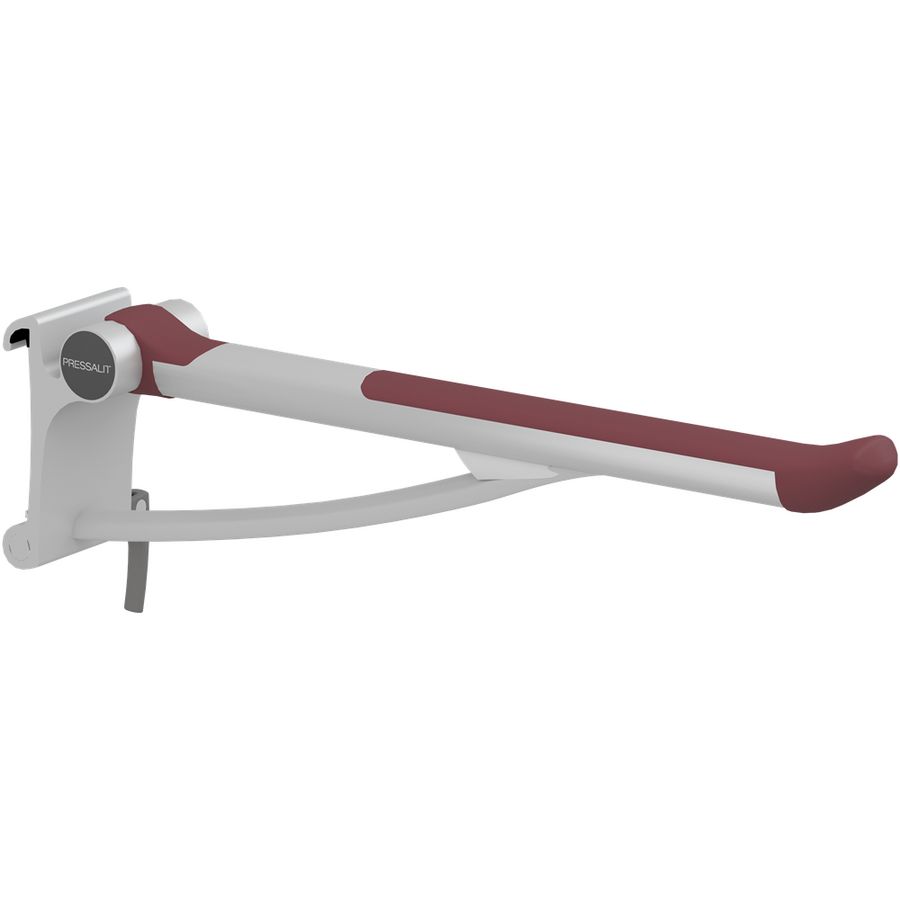 Toiletsteun 700mm zijw. rechts tbv montage aan wandrail PLUS rood (excl.rail)