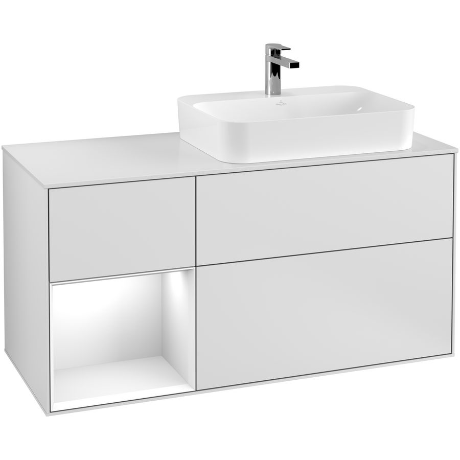 Wastafelonderkast Finion 1200x603x501mm White Matt Lacquer G391GFMT