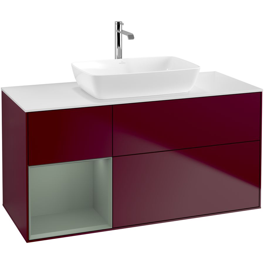 Wastafelonderkast Finion 1200x603x501mm Peony Matt Lacquer G821GMHB