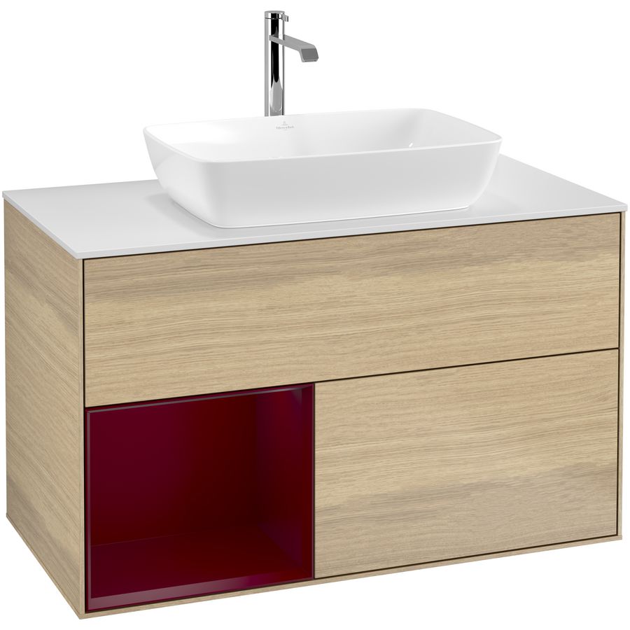 Wastafelonderkast Finion 1000x603x501mm Oak Veneer G771HBPC