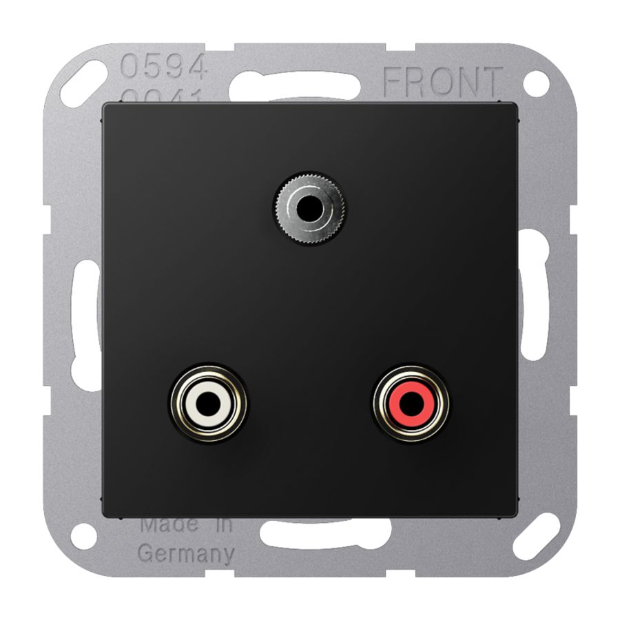 Afdekking A500 matzwart voor Audio/Jack