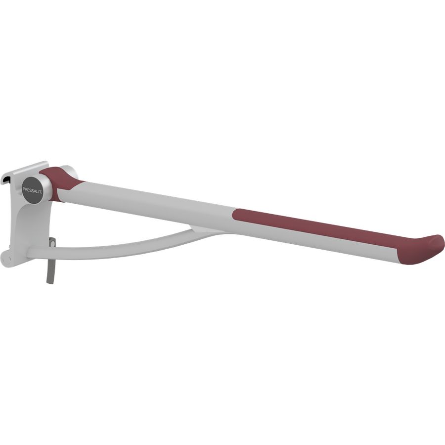 Toiletsteun 850mm zijw. rechts tbv montage aan wandrail PLUS rood (excl.rail)