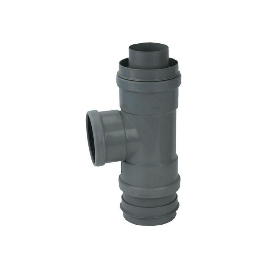 PVC HWA regenpijpsifon 80x110mm grijs