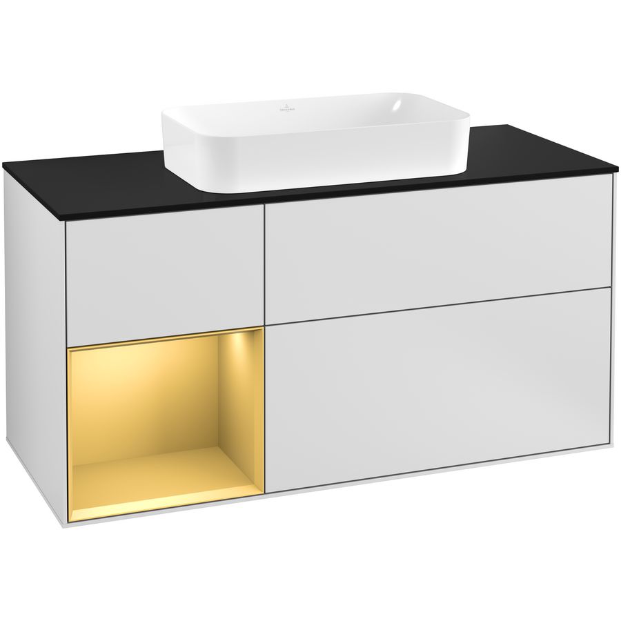 Wastafelonderkast Finion 1200x603x501mm White Matt Lacquer G292HFMT