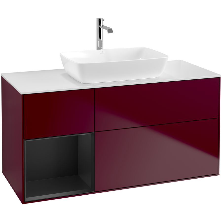 Wastafelonderkast Finion 1200x603x501mm Peony Matt Lacquer G821PDHB