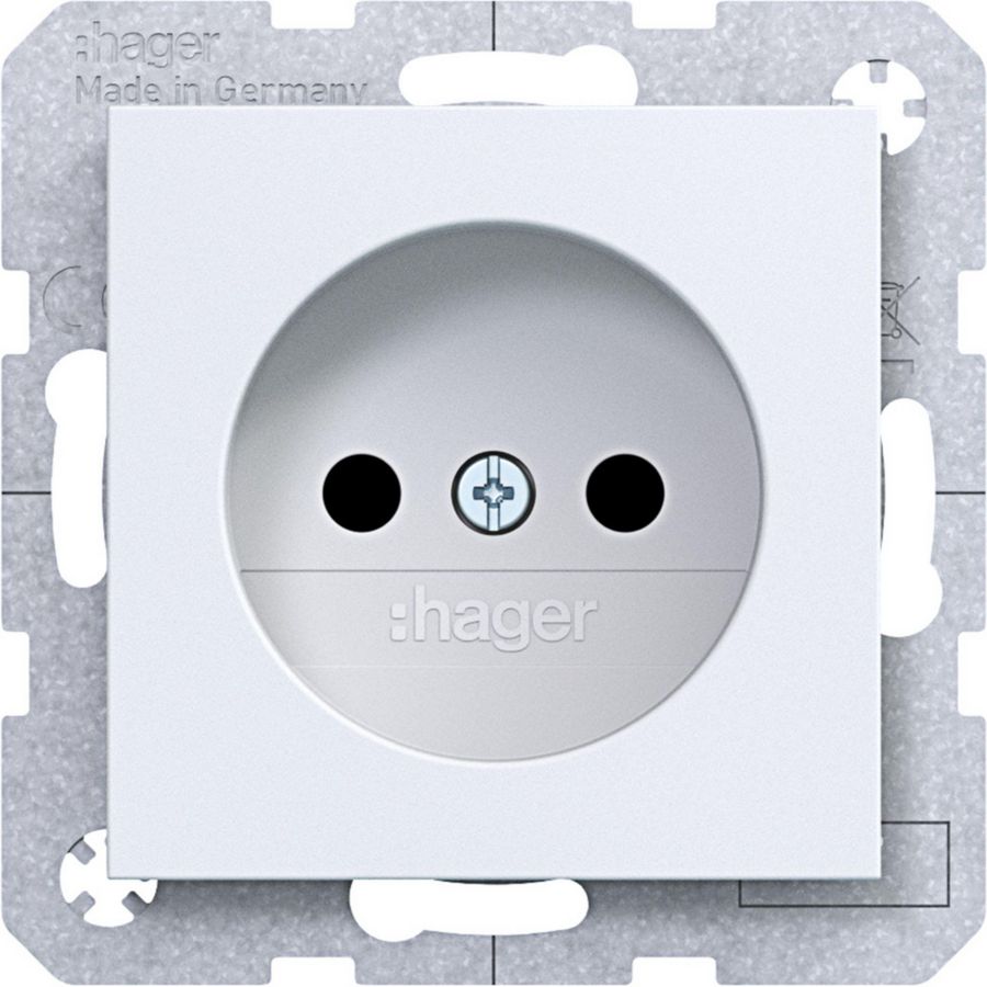 Wandcontactdoos ongeaard Safety Plus A.x/C.x lichtwi