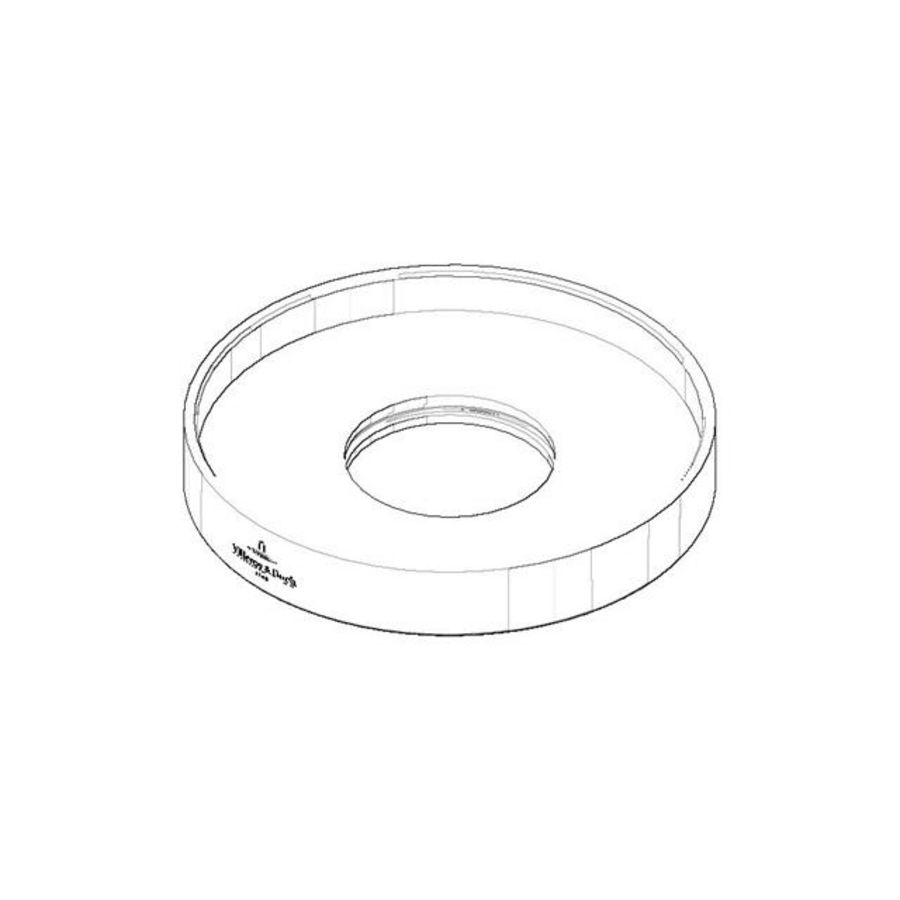 Rozet V&B-logo 60x9mm Mat Wit