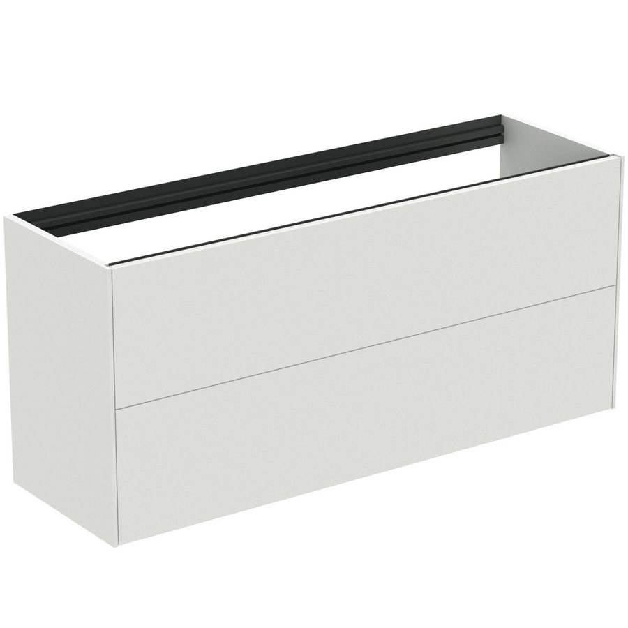 Conca wastafelmeubel 120x37x55cm 2 laden zonder afdekblad matt white