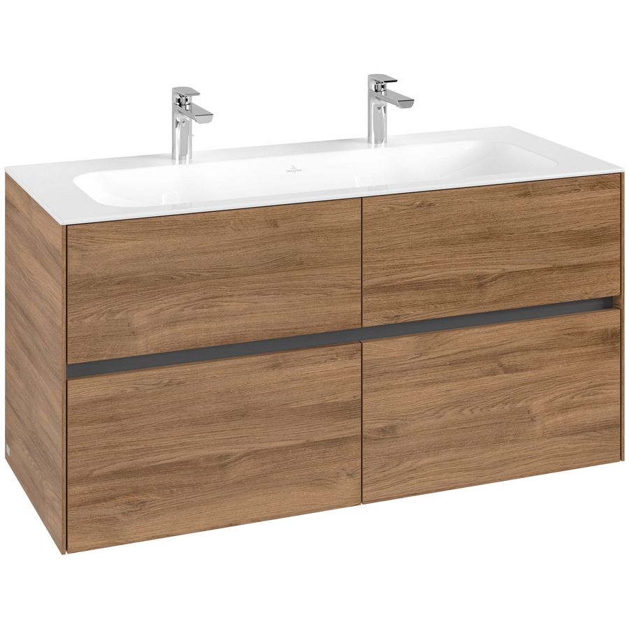 Wastafelonderkast Collaro 1196x603x498mm Oak.Kans C14000RH