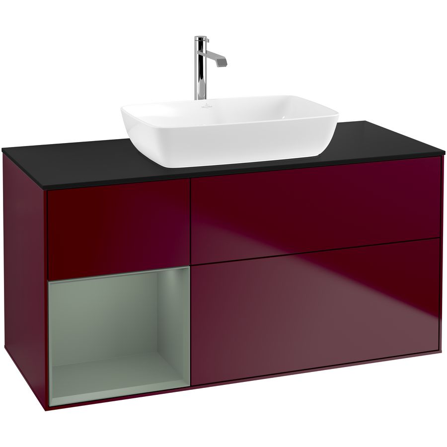 Wastafelonderkast Finion 1200x603x501mm Peony Matt Lacquer G822GMHB