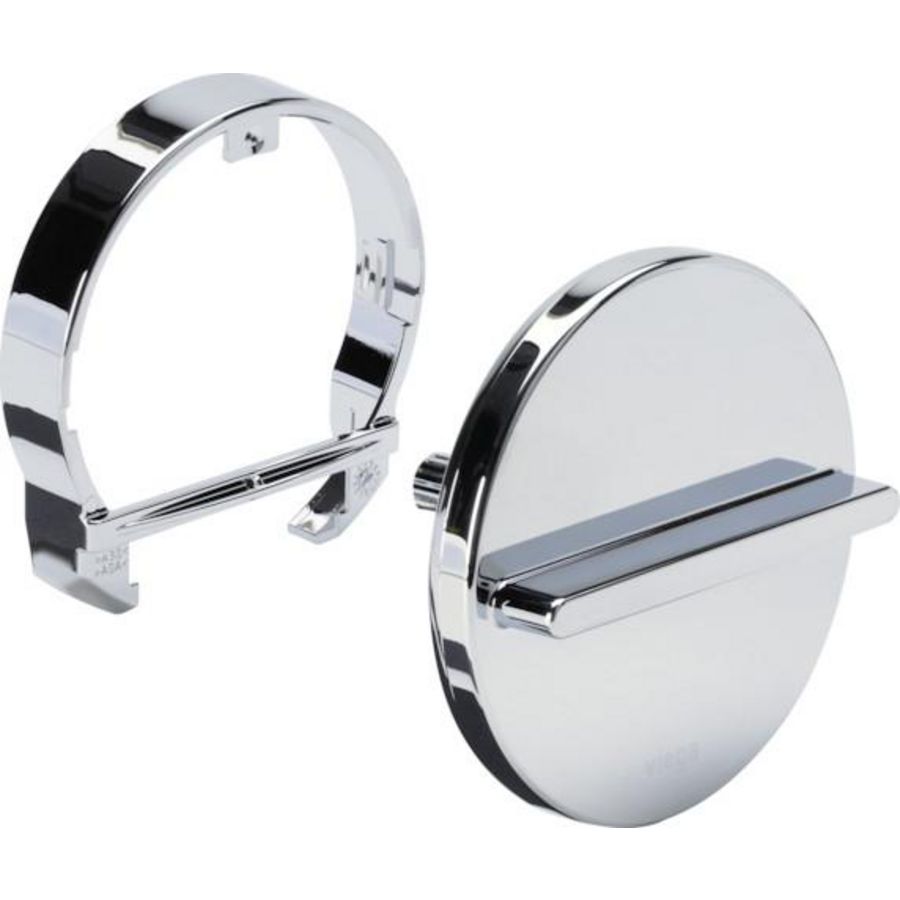 Rozet 75 kunststof/verchroomd