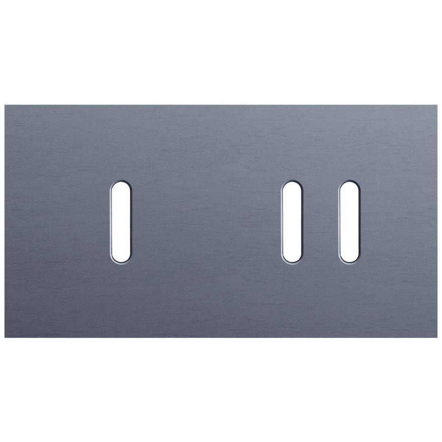 Tweevoudige afdekpl. horizontaal 71mm centerafstand een enke