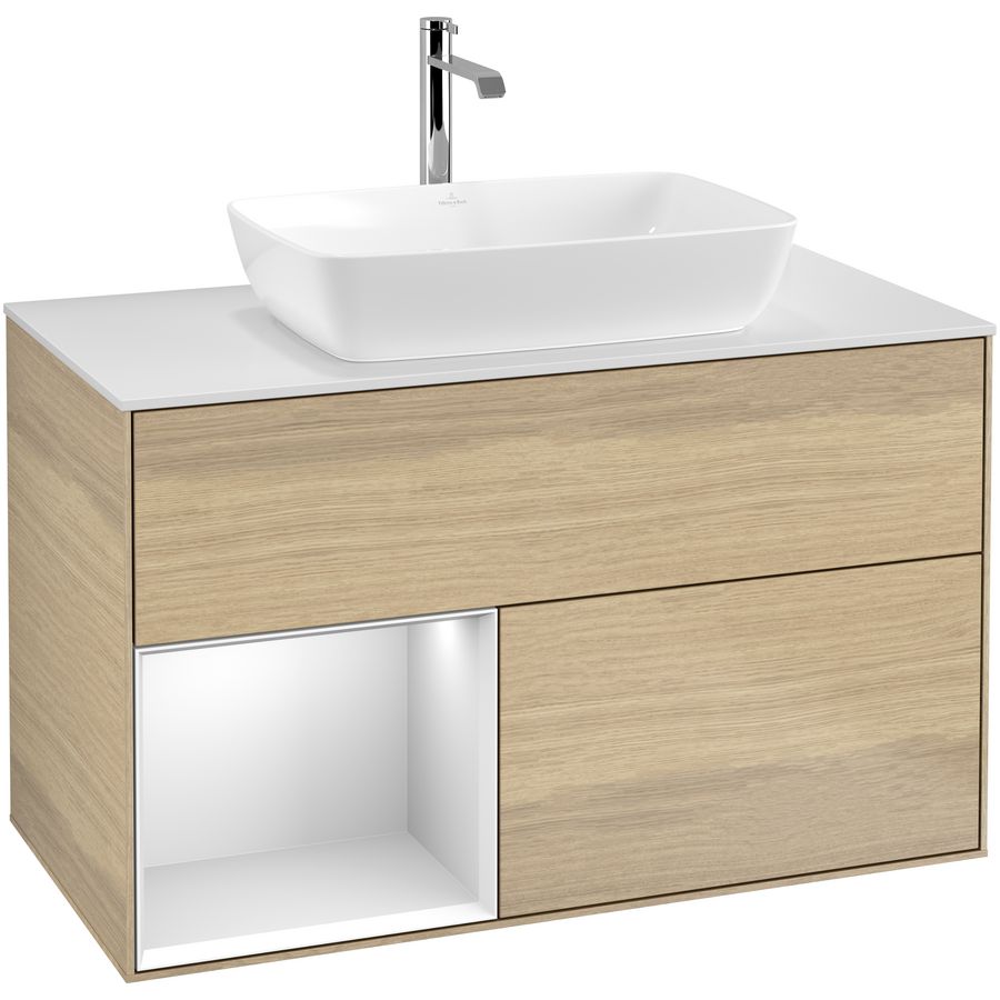 Wastafelonderkast Finion 1000x603x501mm Oak Veneer G771MTPC