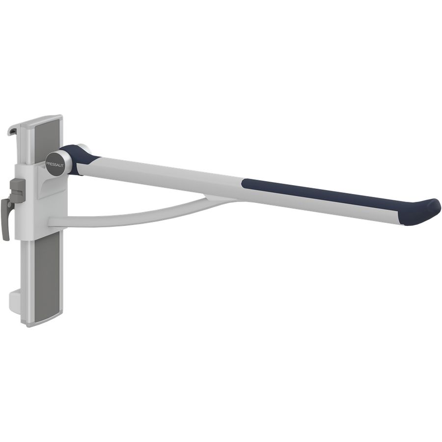 Toiletsteun 850mm zijw. links montage wandrail PLUS donkerblauw