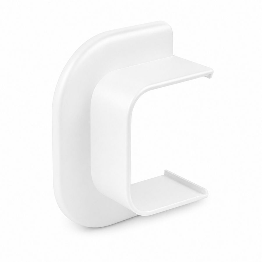 Eindstuk plafond/wand 90x65mm wit PVC RAL9010