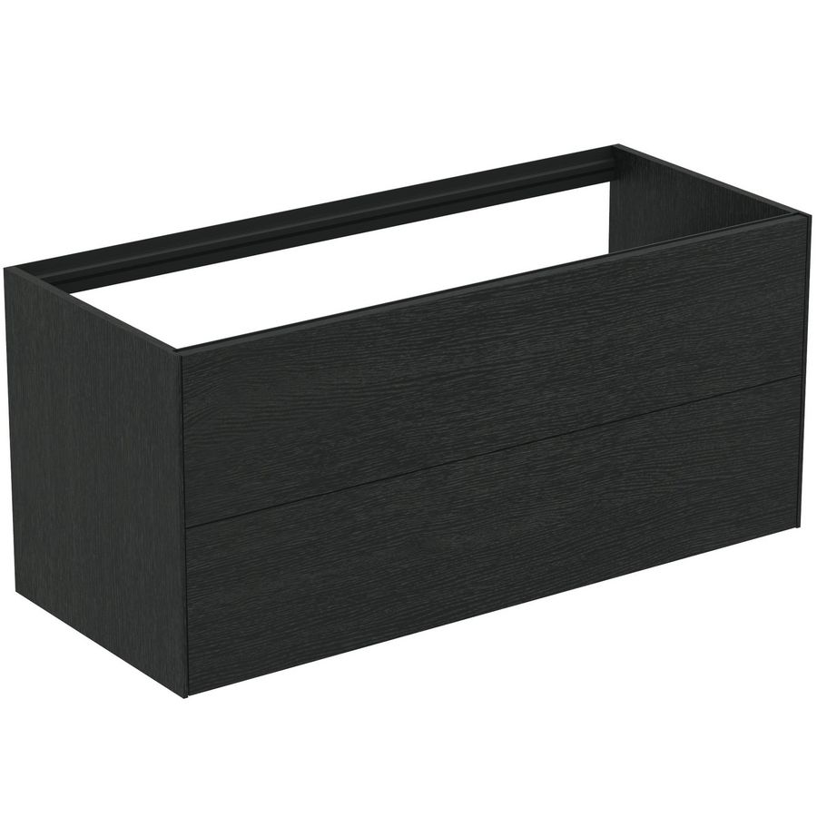 Conca wastafelmeubel 120x50x55cm 2 laden zonder afdekblad smoked oak