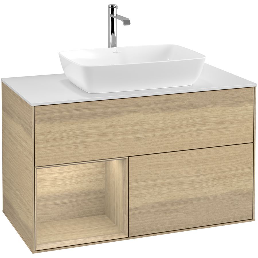 Wastafelonderkast Finion 1000x603x501mm Oak Veneer G771PCPC