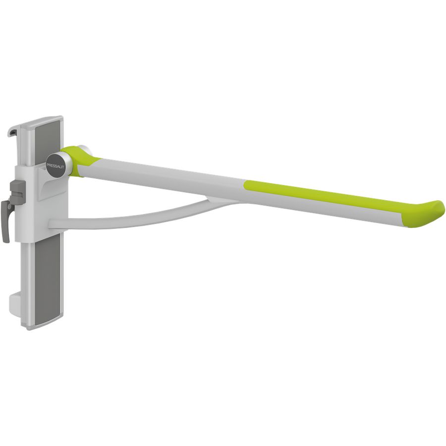Toiletsteun 850mm zijw. links montage wandrail PLUS lime green