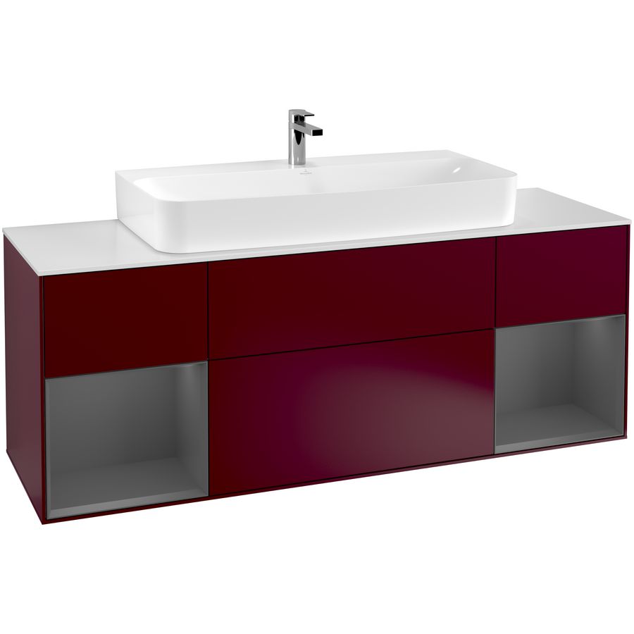 Wastafelonderkast Finion 1600x603x501mm Peony Matt Lacquer G211GKHB