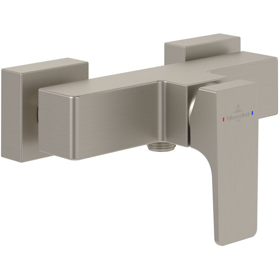 Eengreeps douchekr Architectura Square Brushed Nickel Matt