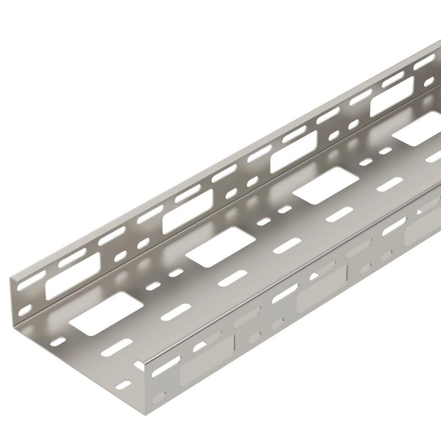 Lengte a 3m. AZ-kanaal geperforeerd 50x150 rvs A2 1.4301