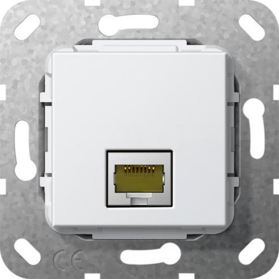MJ RJ45 cat.6A 10 Gbit kppl. Basiselement zuiver wit
