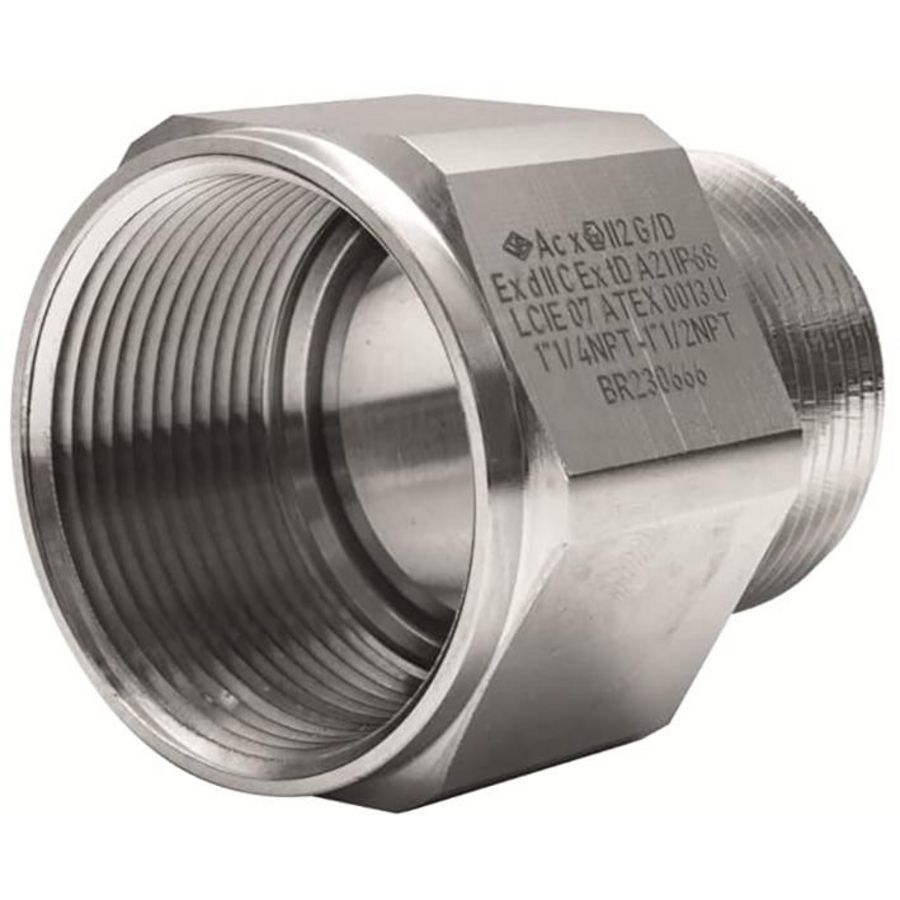 Vergroot zeshoekig+O-ring ATEX 3/4NPT-1NPT VVE=50