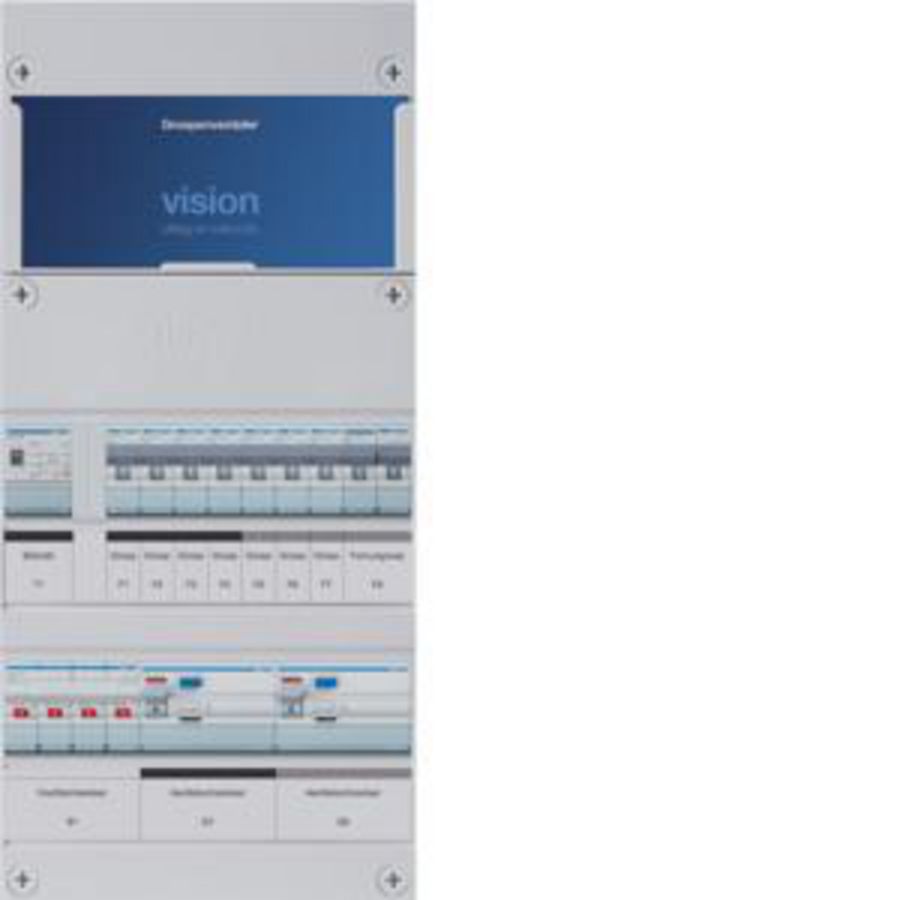 Groepenkast 7-groepenverdeler HS 2xALS 4P 30mA +F+T 3-fase