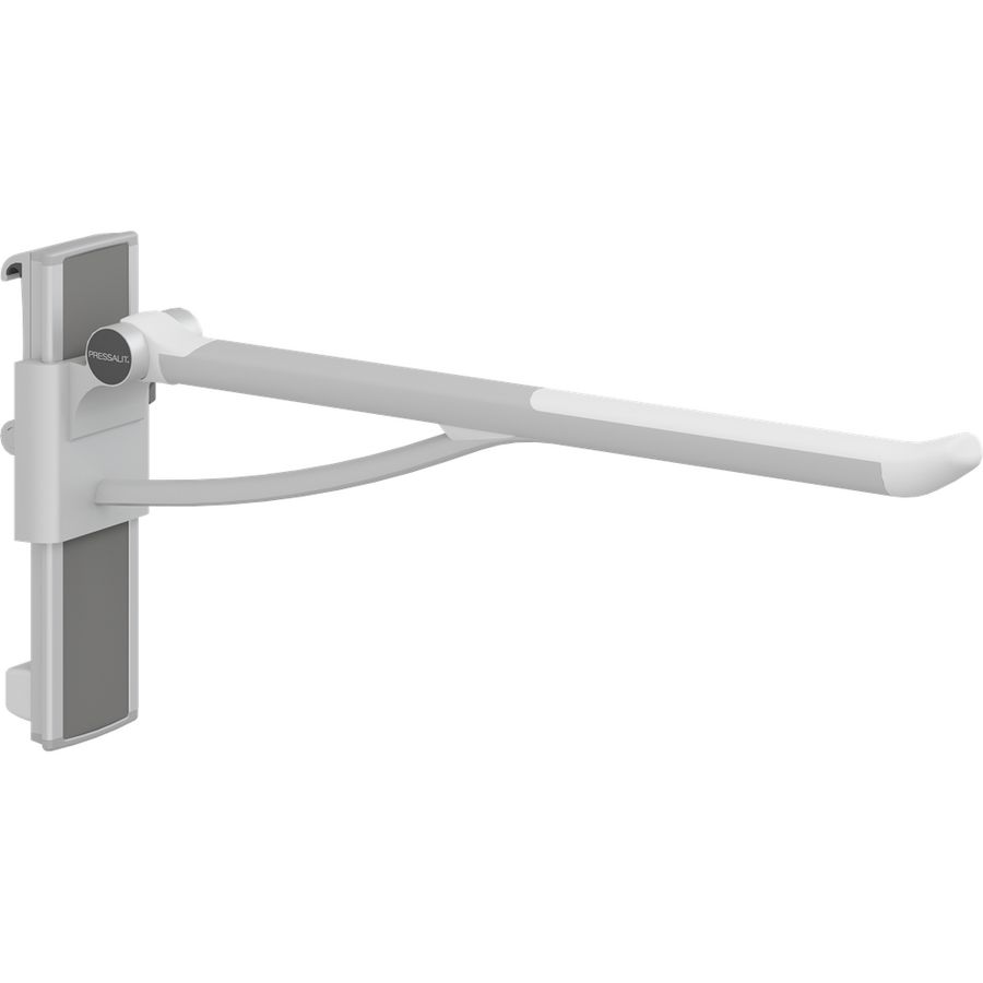 Toiletsteun 850mm zijw. rechts montage aan wandrail PLUS wit (incl. rail)