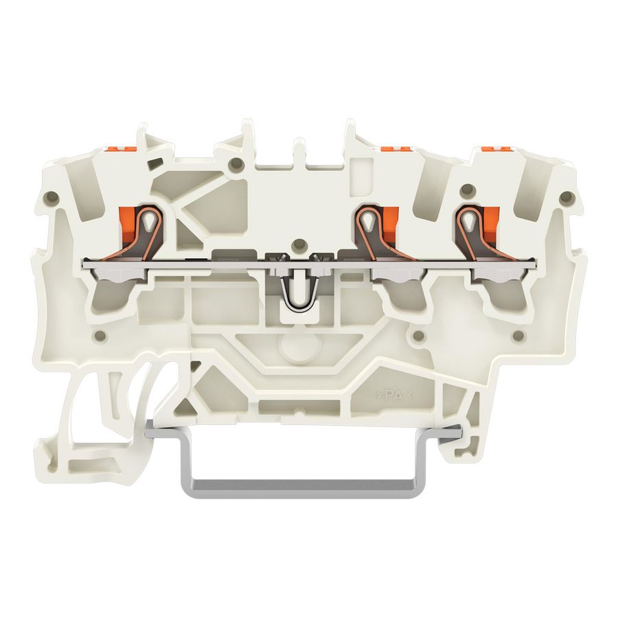 3-draads rijgklem Met drukknop 1,5 mm² lichtgrijs VVE=100