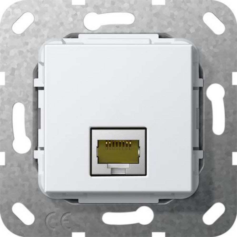 MJ RJ45 cat.6A 10 Gbit Basiselement zuiver wit