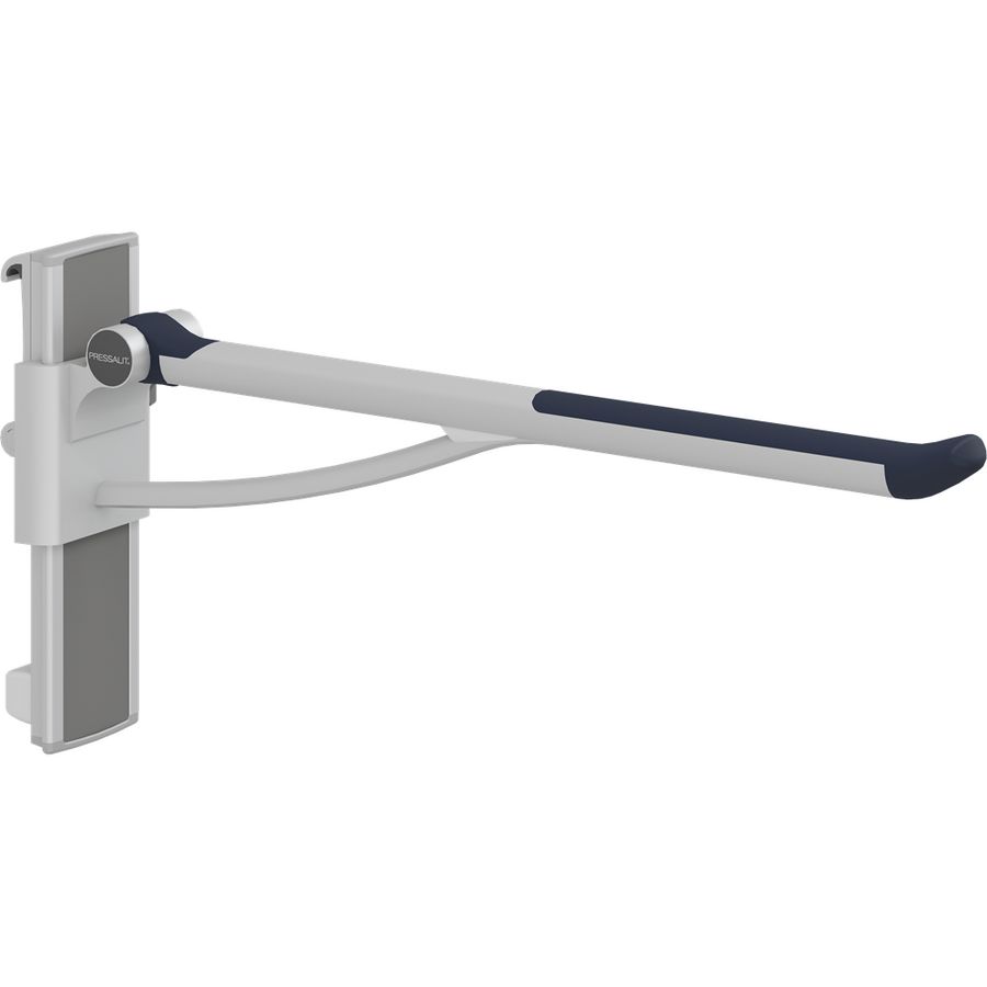 Toiletsteun 850mm zijw. rechts montage aan wandrail PLUS donkerblauw (incl. rail)