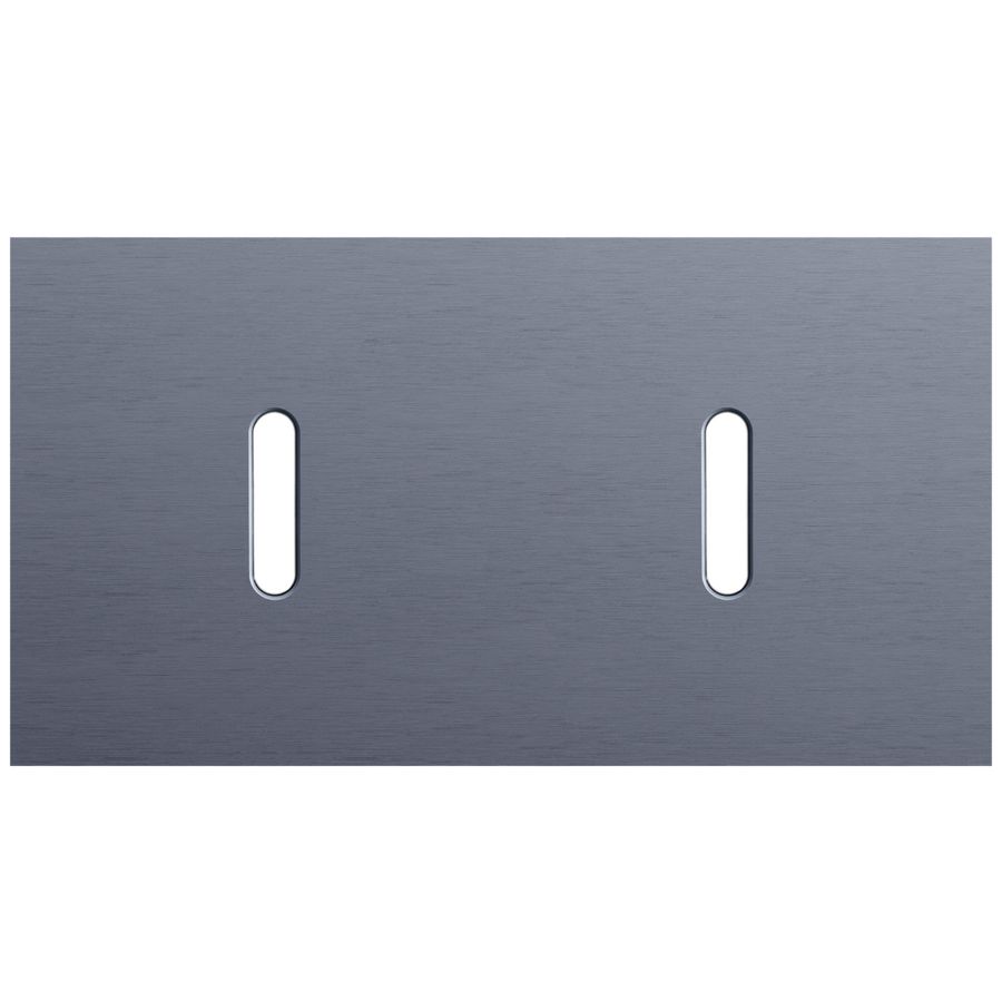 Tweevoudige afdekpl. horizontaal 71mm centerafstand twee enk