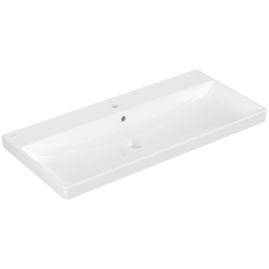 Avento meubelwastafel 1000x470mm wit met kraangat met overloop