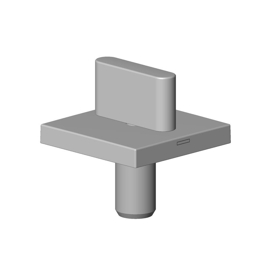 Greep badkuip Cold ovaal puur 60X60X40mm-CHA(22kt)