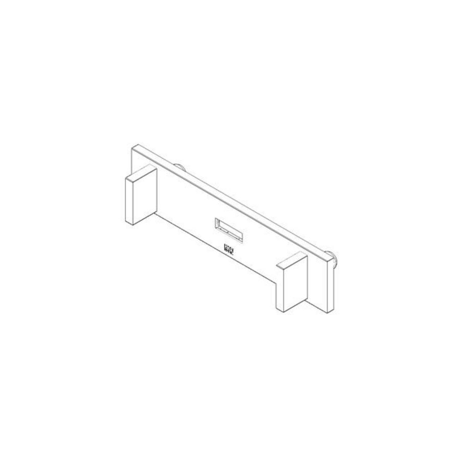 Afdekplaat 260x60x69mm chr