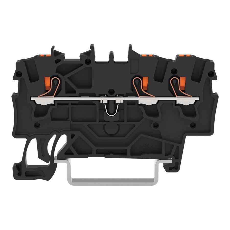 3-draads rijgklem Met drukknop 1,5 mm² zwart VVE=100