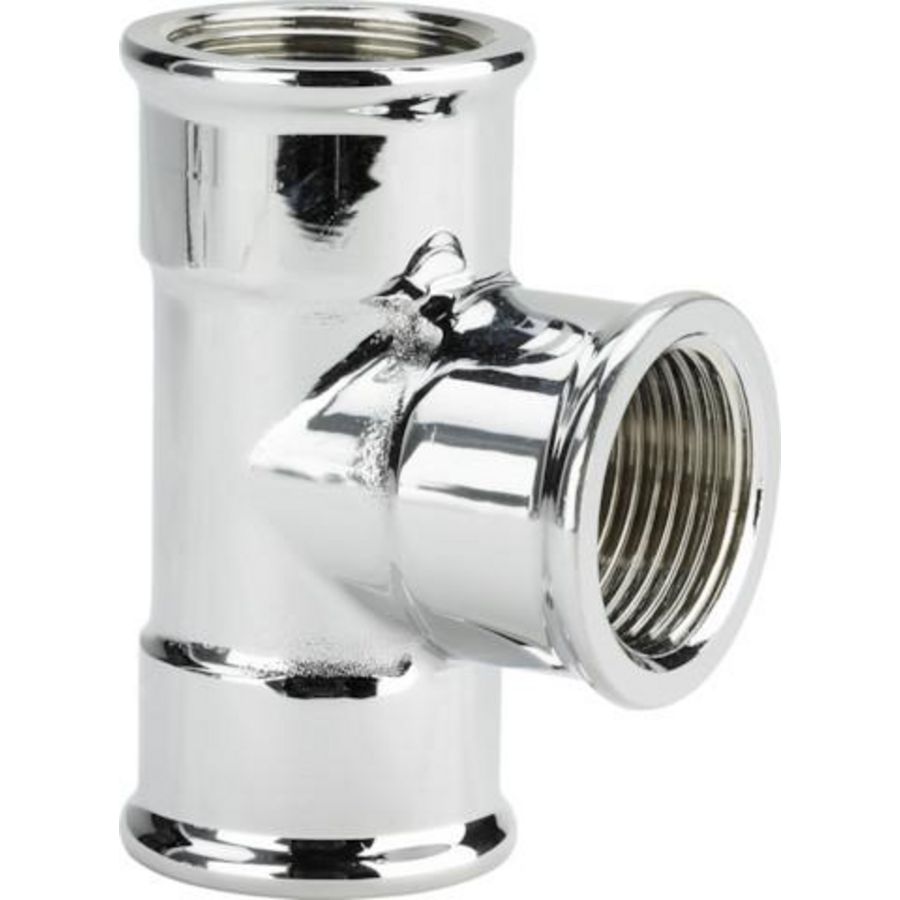 T-Stuk 3/4 messing/verchroomd VVE=5