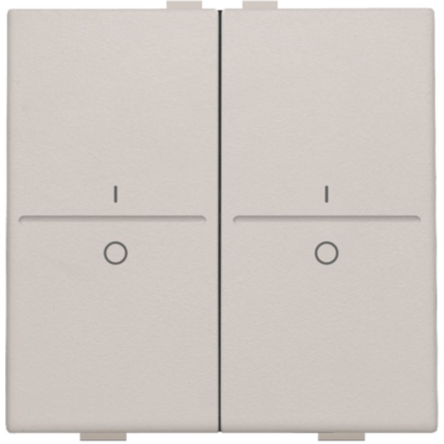 2-voudige toets met opdruk I en 0 RF schakelaar/knop l.grey