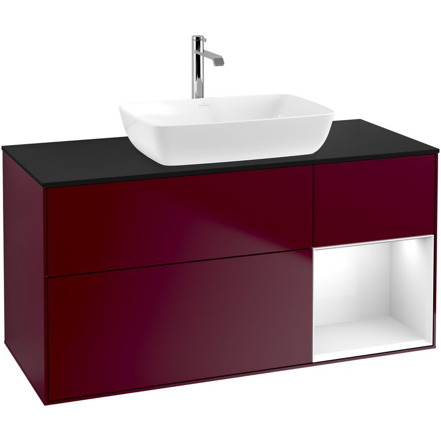 Wastafelonderkast Finion 1200x603x501mm Peony Matt Lacquer G832GFHB