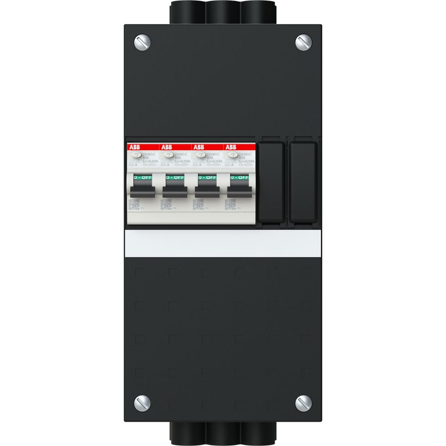 Groepenkast 1-fase geen HS 4 RCBO B16 30 mA