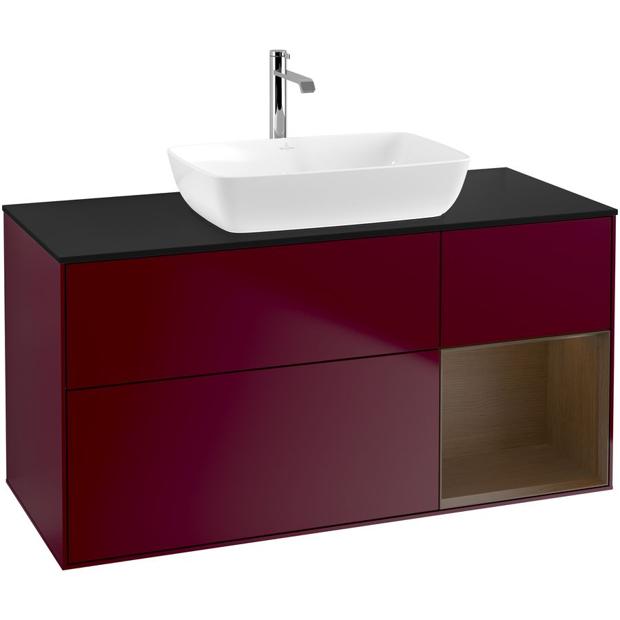 Wastafelonderkast Finion 1200x603x501mm Peony Matt Lacquer G832GNHB