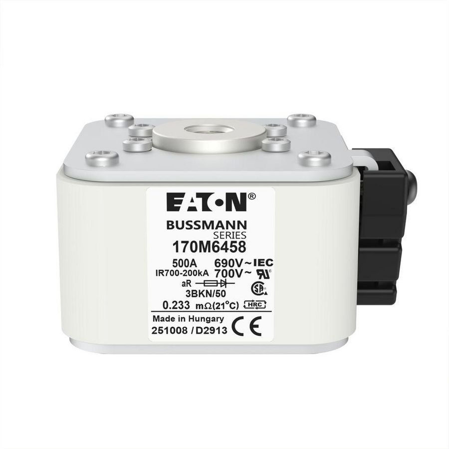 Zekering hoge snelheid 500A AC 690V 200kA 3 aR IEC UL VVE=3