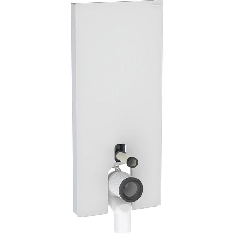 Reservoir MONOLITH 114cm tbv staand closet front: Wit Glas,Zijafw.Geb,Alu.