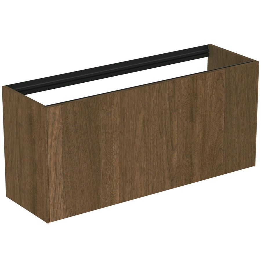 Conca wastafelmeubel 120x37x55cm 1 lade zonder afdekblad dark walnut